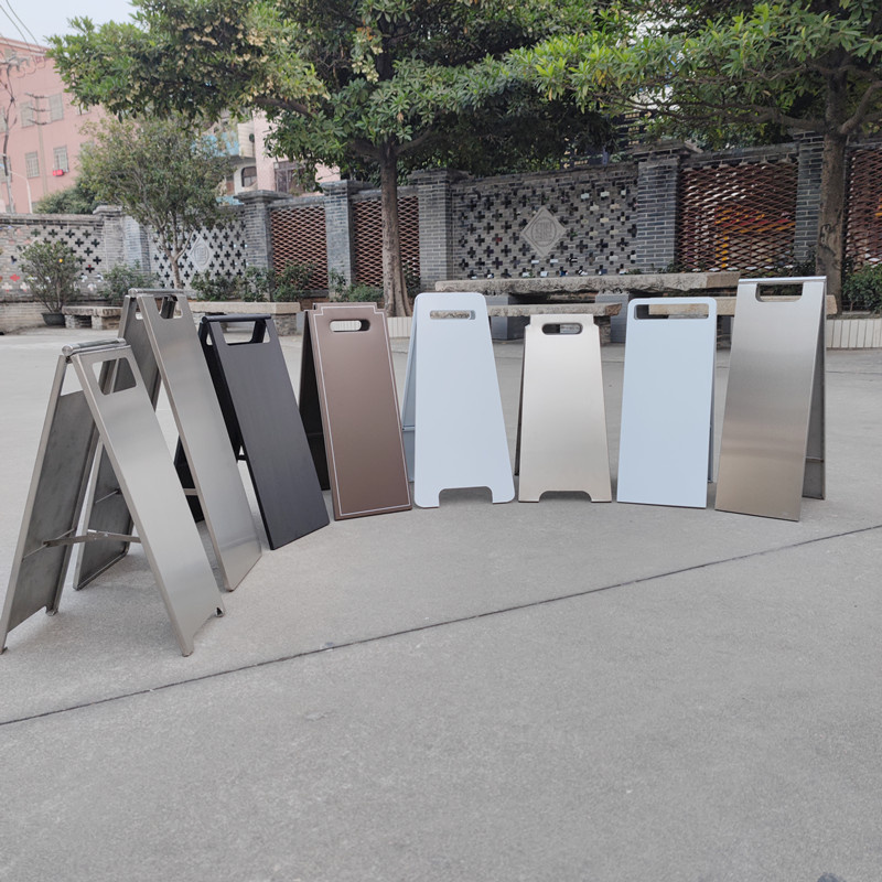 定做不锈钢a字牌泊车位告示牌禁止停车警示牌小心地滑提示牌