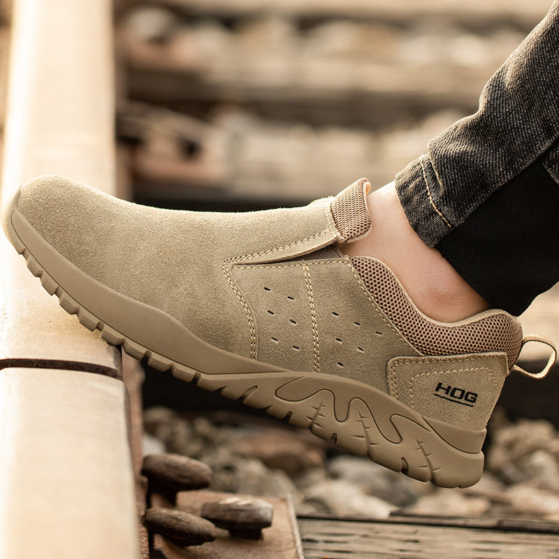 夏季电焊工劳保鞋男士透气防臭轻便耐磨钢包头防砸防刺牛筋底防烫