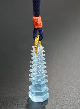 五台山禅物院13层琉璃文昌塔项链