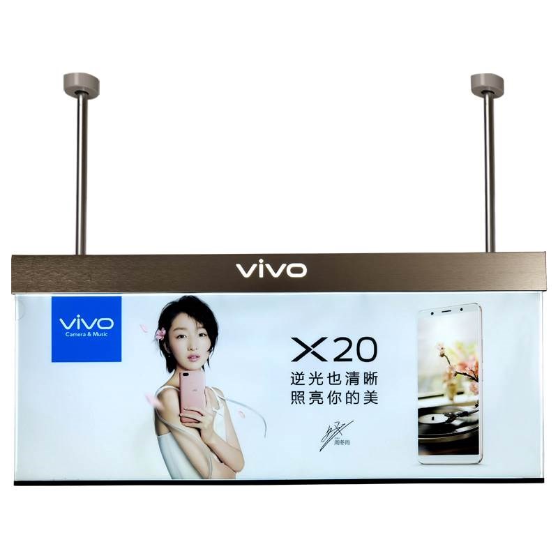 logo发光灯箱广告牌led手机店室内超市商场吊顶双面悬挂吊牌定制