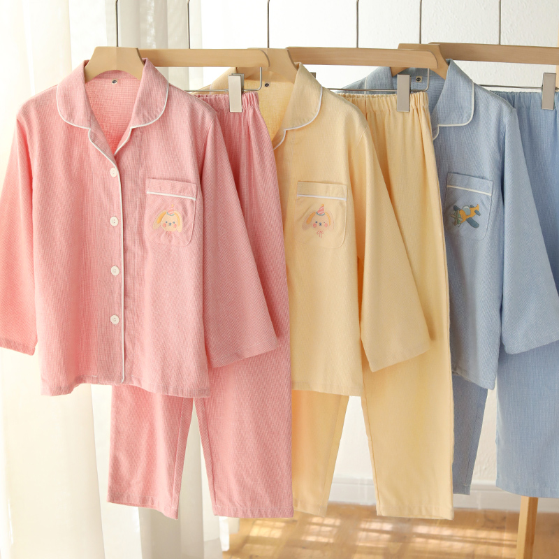 眠岛儿童睡衣磨毛绒布秋季可爱卡通女童男童宝宝家居服