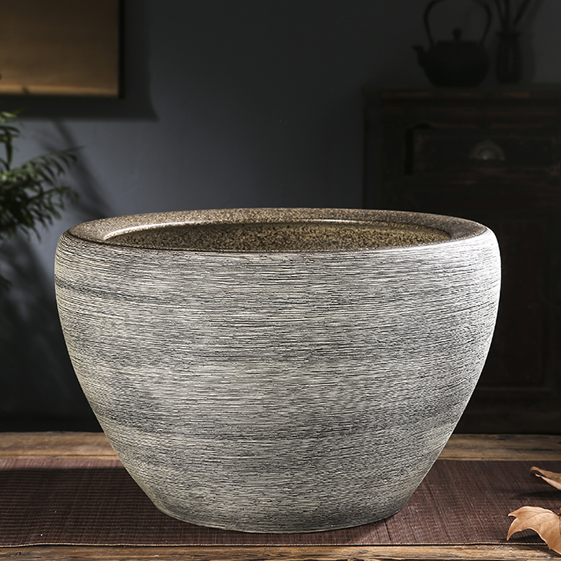 景德镇陶瓷花盆特大号睡莲碗莲盆水养荷花缸庭院铁树盆种树花盆