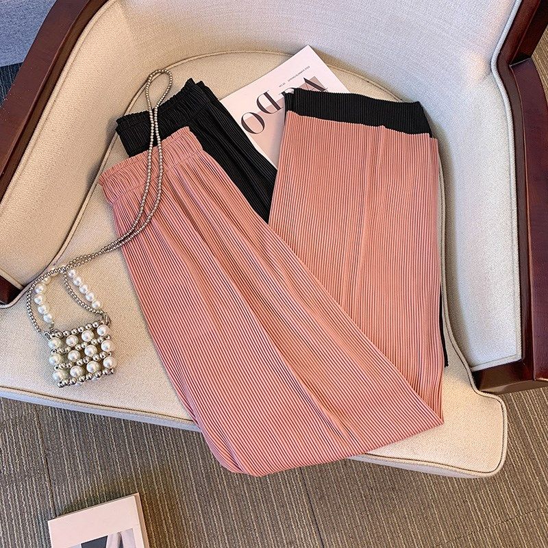 阔腿裤大码女胖mm松紧高腰梨形身材透气宽松女装夏季轻薄款长裤子,女装/女士精品,大码裤装,淘宝优惠券,粉丝福利购,淘宝优惠卷