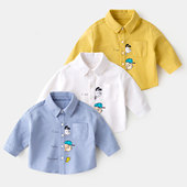 男童洋气上衣婴儿春装 宝宝卡通衬衣2022新款 女童休闲 春季 儿童衬衫