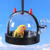 鸟用外出笼子小型鸟手提外带笼出门便携透明手提笼外去遛鸟笼