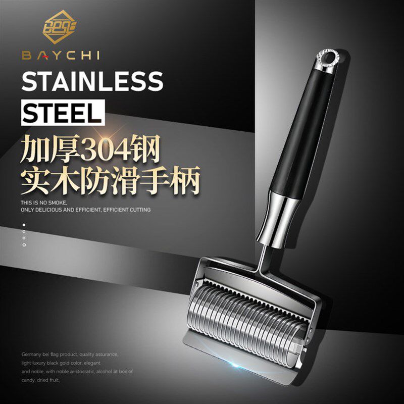 304不锈钢推面器家用削面刀厨房切面器面条机切面刀压面切面神器