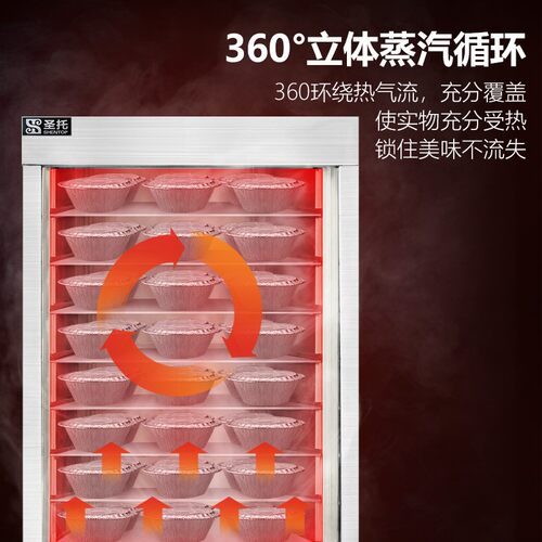 圣托智能商用保温柜全自动煲仔饭机五层大容量多盘电热饭菜箱设备