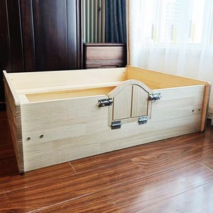 防压实木狗产床怀孕实木围栏生产房木头生小猫床小狗产箱子下崽窝