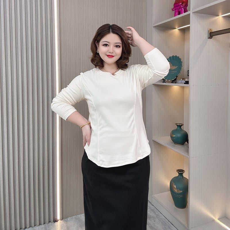 德绒长袖T恤女秋冬新款大码女装胖mm宽松收腰显瘦内搭上衣打底衫,女装/女士精品,大码内搭,淘宝优惠券,粉丝福利购,淘宝优惠卷