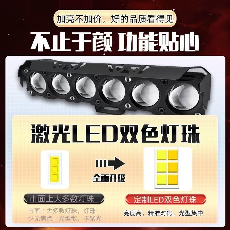 三轮车大灯超亮led电动电车灯强光摩托车前车灯泡外置12V80v通用