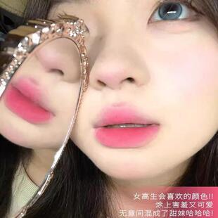 女高嫩妹感扑面而来~丝绒哑光雾面口红唇釉女韩系滋润不卡正品