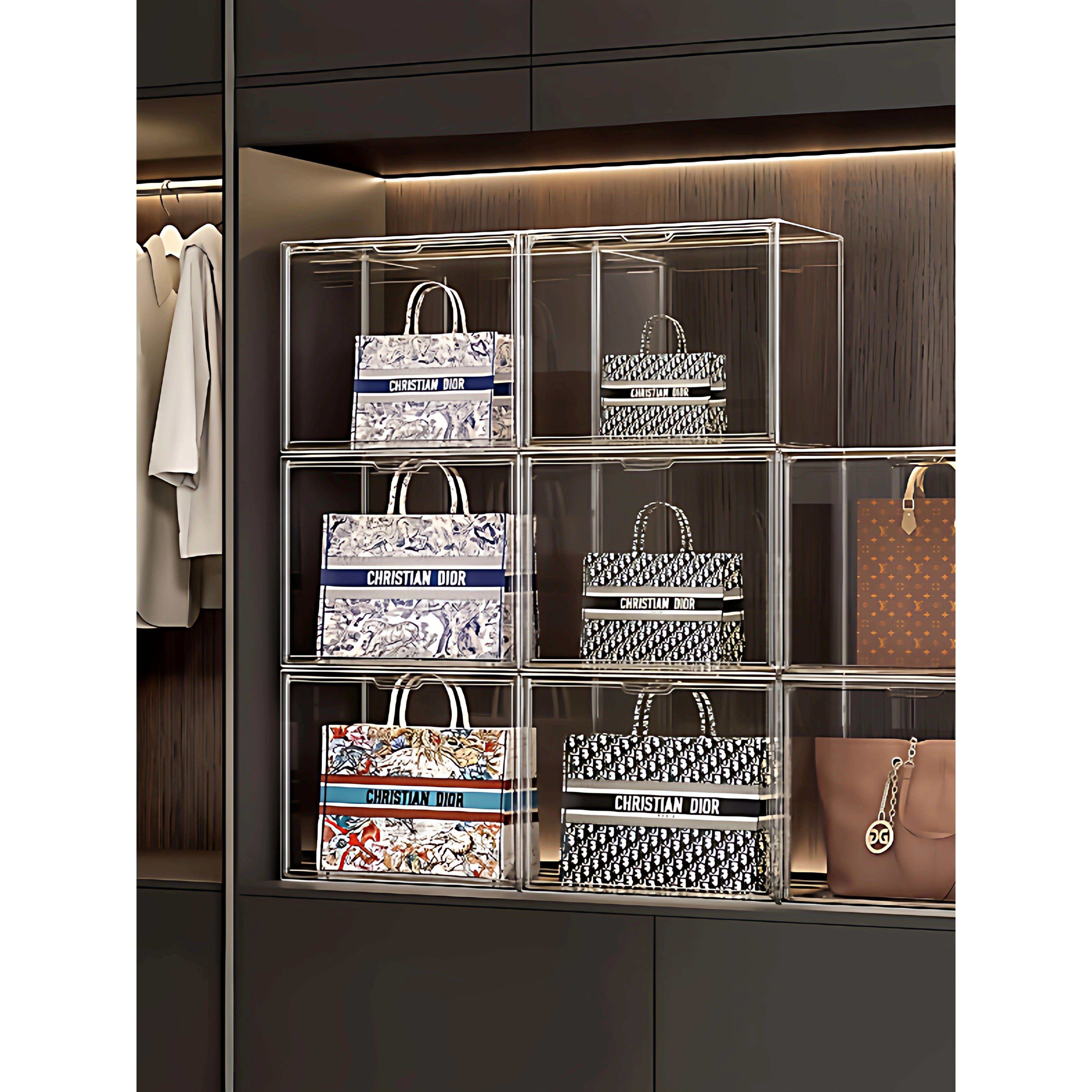 亚克力透明包包收纳盒奢侈品防尘展示置物架防潮箱,收纳整理,包包收纳袋,淘宝优惠券,粉丝福利购,淘宝优惠卷