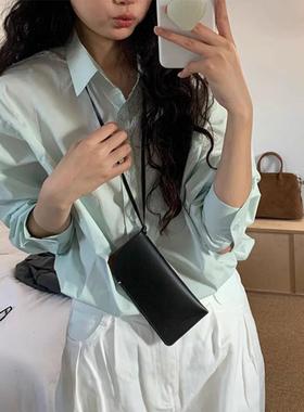 穿搭神器！ins博主同款法式眼镜包项链女挂绳墨镜盒皮质挂脖眼镜