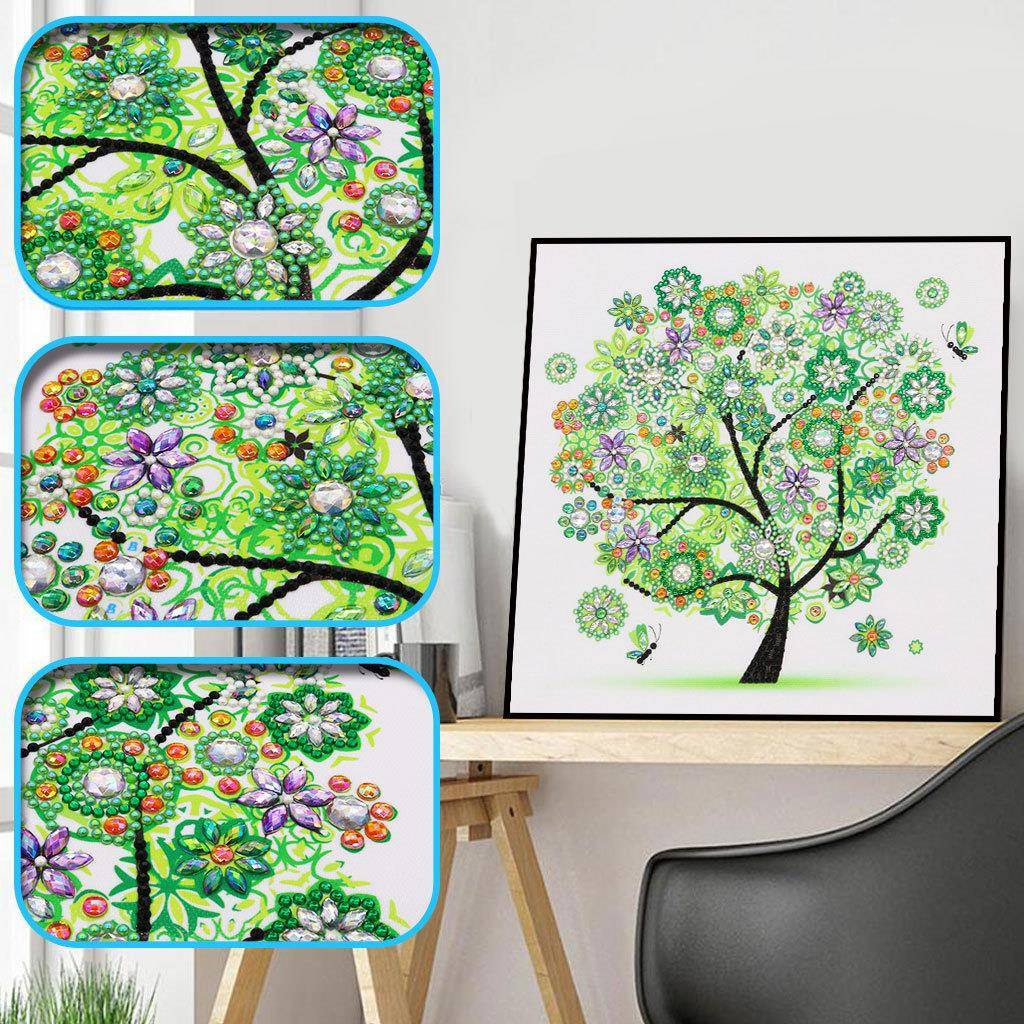 5d钻石画四季树异形水晶亮钻客厅手工DIY贴钻十字绣钻石绣