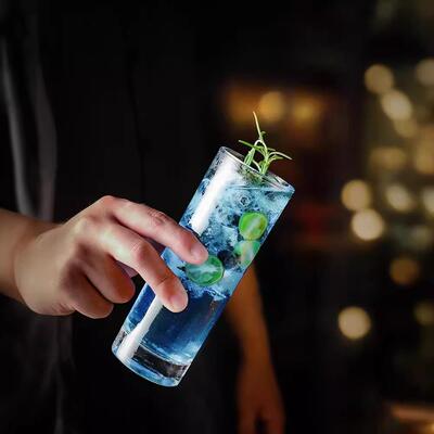 柯林杯酒吧直身玻璃杯长岛冰茶调酒杯子金汤力杯莫吉托杯鸡尾酒杯