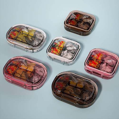 便携小药盒随身小号迷你7天早午晚防潮密封药品药物精致分装盒子