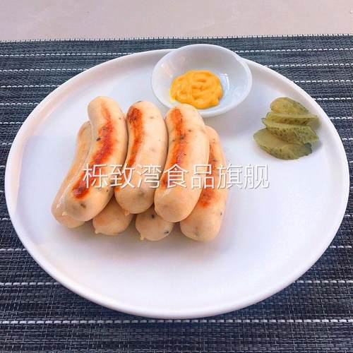 德式无淀粉鸡肉肠无加早餐食品鸡胸肉肠德国风味烤香肠厂一件