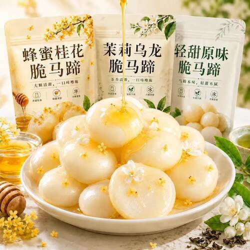 蹄鉴蜂蜜桂花脆马蹄即食解腻