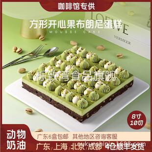 蓓听方形开心果布朗尼切块蛋糕咖啡店商用慕斯动物奶油半成品甜品