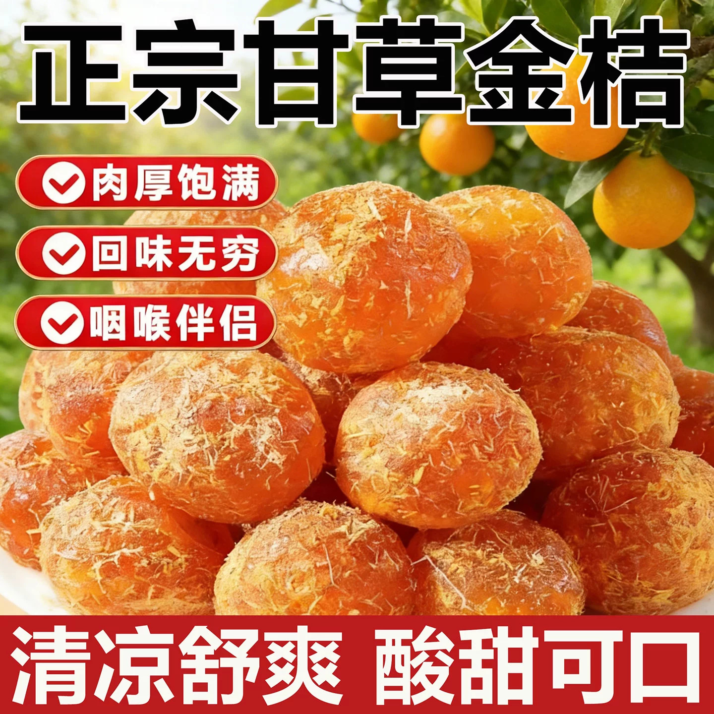广西甘草金桔正宗特产果脯即食