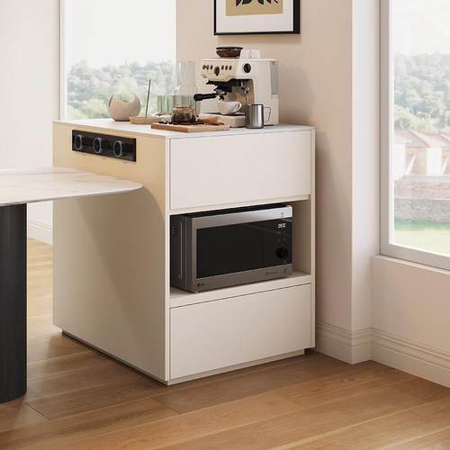 独立餐桌岛高台家用导台级感厨餐桌边柜小户房型移动中插座餐柜