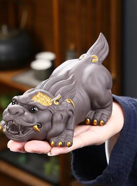 引进富宝藏皮紫秀砂茶宠物养手工茶茶玩茶几几茶NUZ盘装饰精品饰