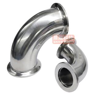 3204不锈钢真空弯头1法兰JDE接头kf40快装6盘5管件90度直卡角焊接