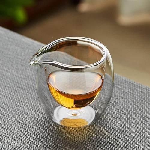 玻璃公道双层防高烫茶单杯QSR个硼硅茶具海分茶器功夫茶具大全