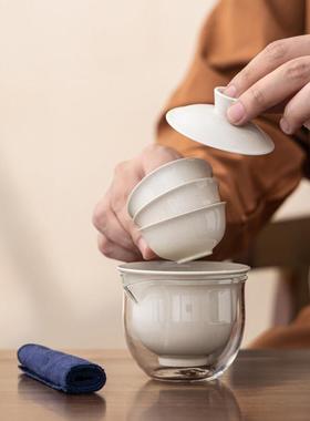 IFW旅功碗夫茶具壶粗陶盖一三杯可携式礼品送小套装覆古行快客泡