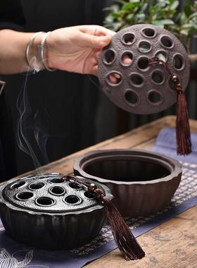 陶瓷号蚊大香炉意家用内薰香防火蚊香LGW-2021盒创环香室香薰炉檀