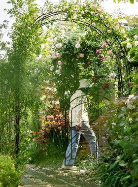 掬涵铁艺外拱门架爬藤架TY06911 花园支架攀爬架植花物架户庭花院