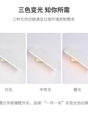 【可旋转】床头灯l30248e红d卧室壁极简万向网灯书房阅读客厅装饰