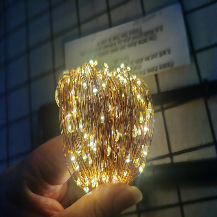 跨境电商太阳能灯串铜线led灯8功能户外防水庭院灯圣诞装饰彩灯