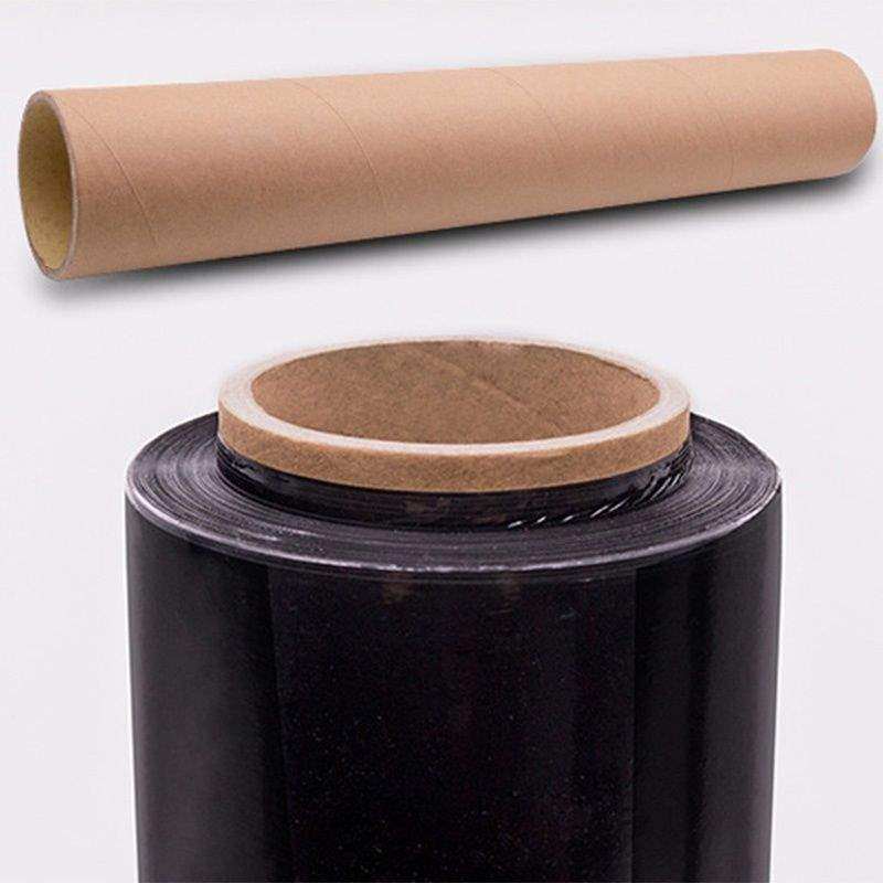 黑色缠绕膜打包膜保护膜工业用保鲜膜45.0cm大卷装pe商用拉伸镀锌