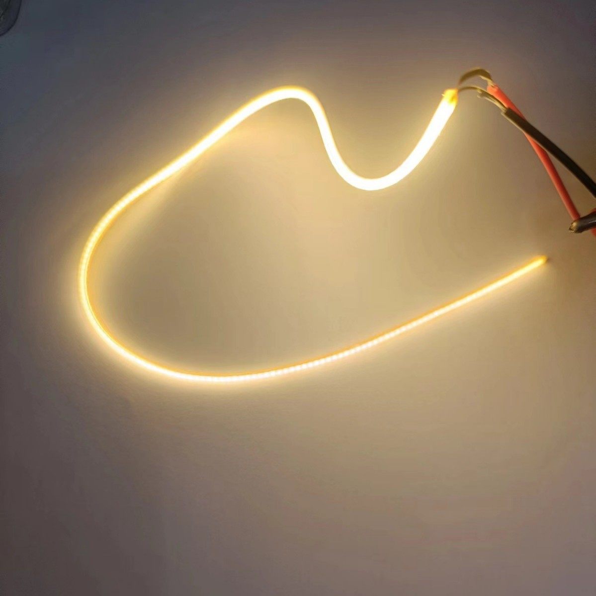 同电极柔性灯丝 3v360°发光随意弯曲 190mm 3v 正负极同端