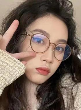 卡林同款 超轻6.9g韩国羽钛椭圆小框网红眼镜架可配镜玳瑁L9101Y