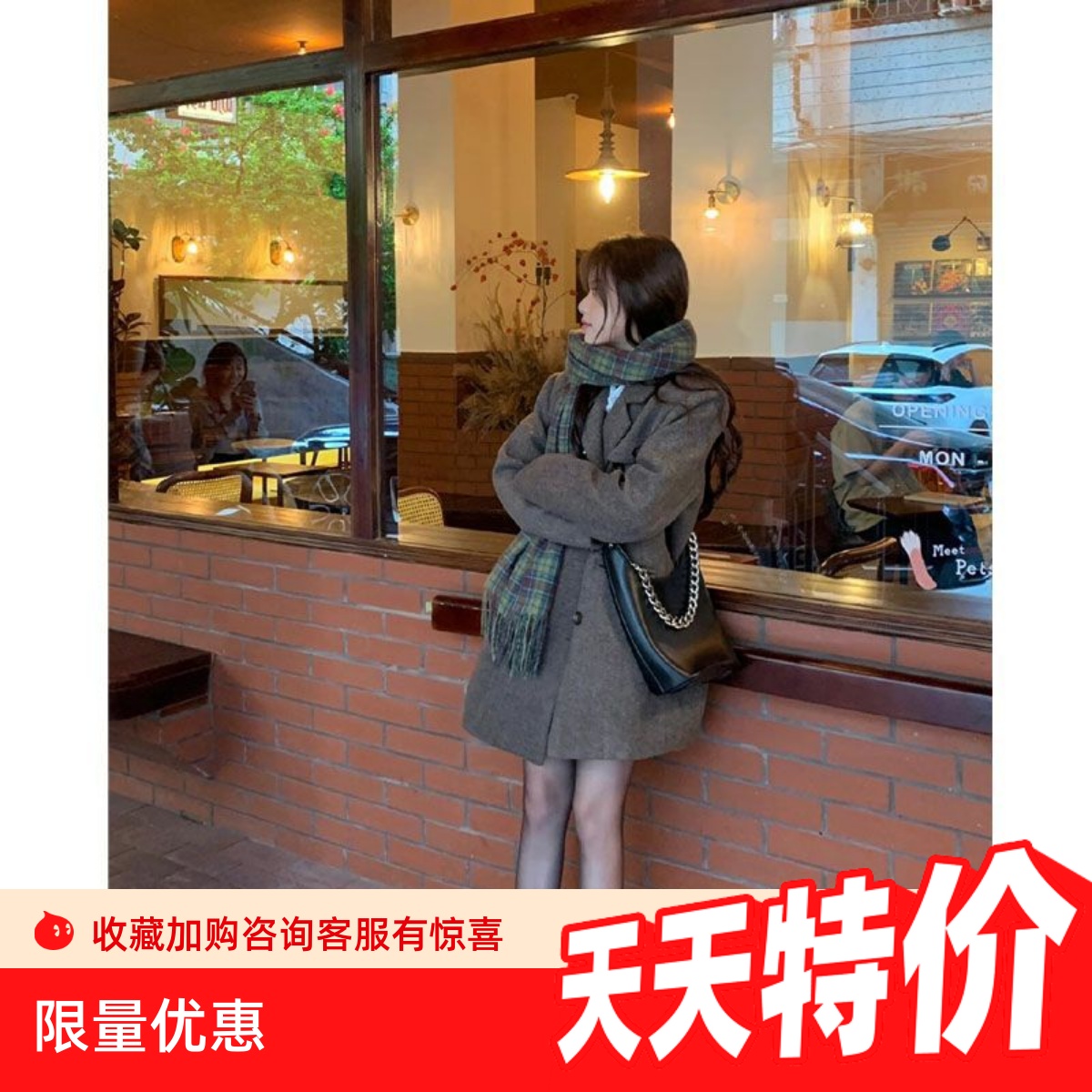 毛呢大衣外套女2025秋冬新款秋冬气质感小个子呢子赫本风