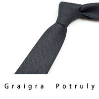 Men's plain grey 8cm casual retro suit and tie with a checkered pattern, business-like high-end zipper style thumbnail 8