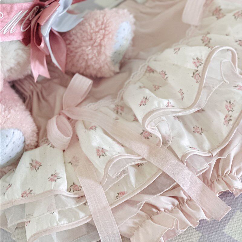 碎花鸭屁a股/裤裙 粉色碎花纯欲半裙 自带纱撑安全裤