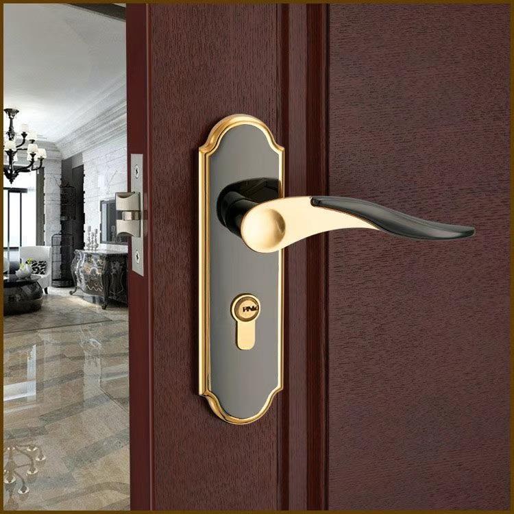 静音房门锁欧式室内卧室门锁单舌家用老式实木门房间卫生间通用型