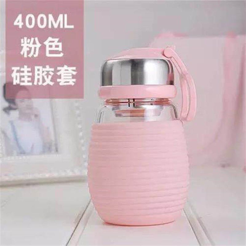 大肚杯玻璃杯企鹅杯女韩s国便携杯子清新小仙女简约可爱网红水杯.
