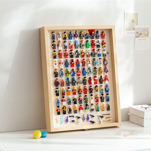 积木儿童小人仔公仔展示盒墙壁A挂式家用抽抽乐相框墙面装饰画