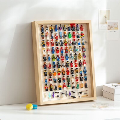 积木儿童小人仔公仔展示盒墙壁A挂式家用抽抽乐相框墙面装饰画