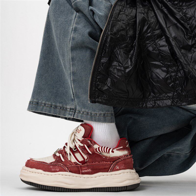 小众厚底7cm隐形内增高鞋男女情侣款水J洗帆布溶解鞋休闲面包板鞋,流行男鞋,休闲板鞋,淘宝优惠券,粉丝福利购,淘宝优惠卷