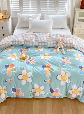 小清新纯棉被套单件全棉被罩150x200单人宿H舍180x200x230双人被