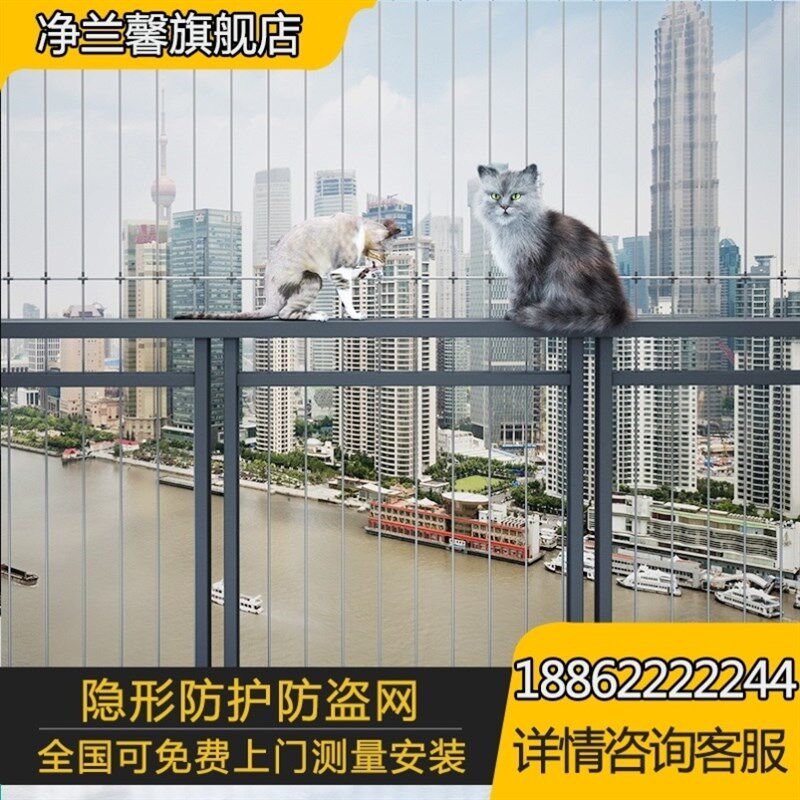 广元和青川e旺苍剑阁苍溪室内防盗窗高层安全简易隐形防护网封阳