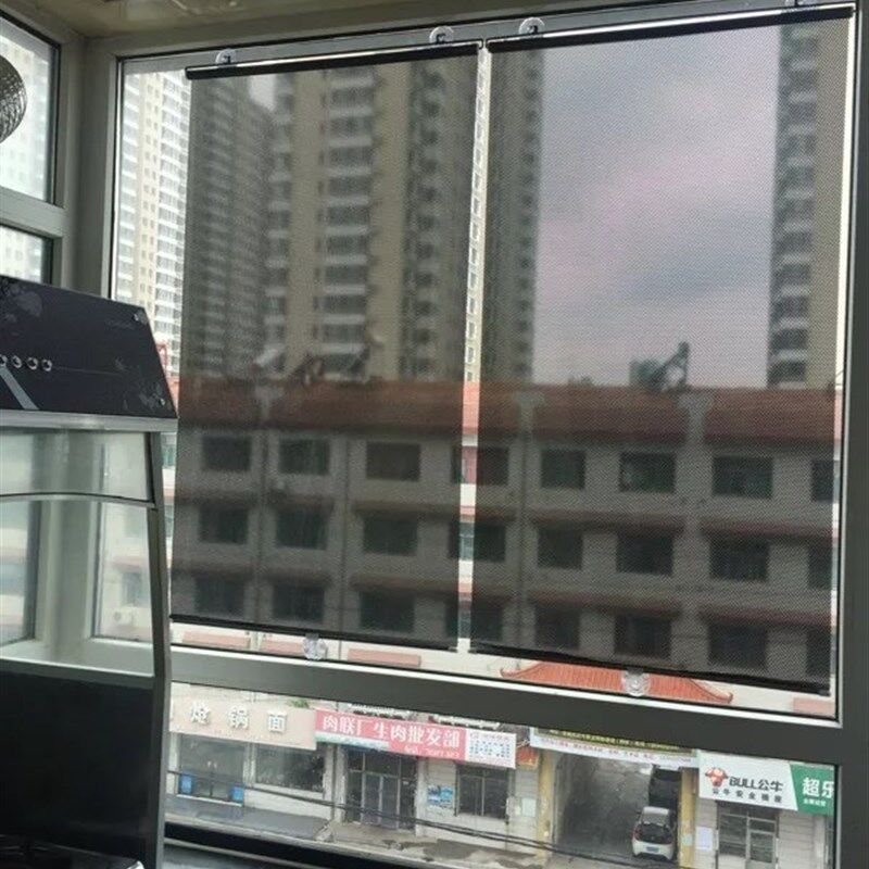 窗帘阳台b新家用遮光帘伸缩式挡阳板窗户遮阳帘吸盘式 晒 隔热
