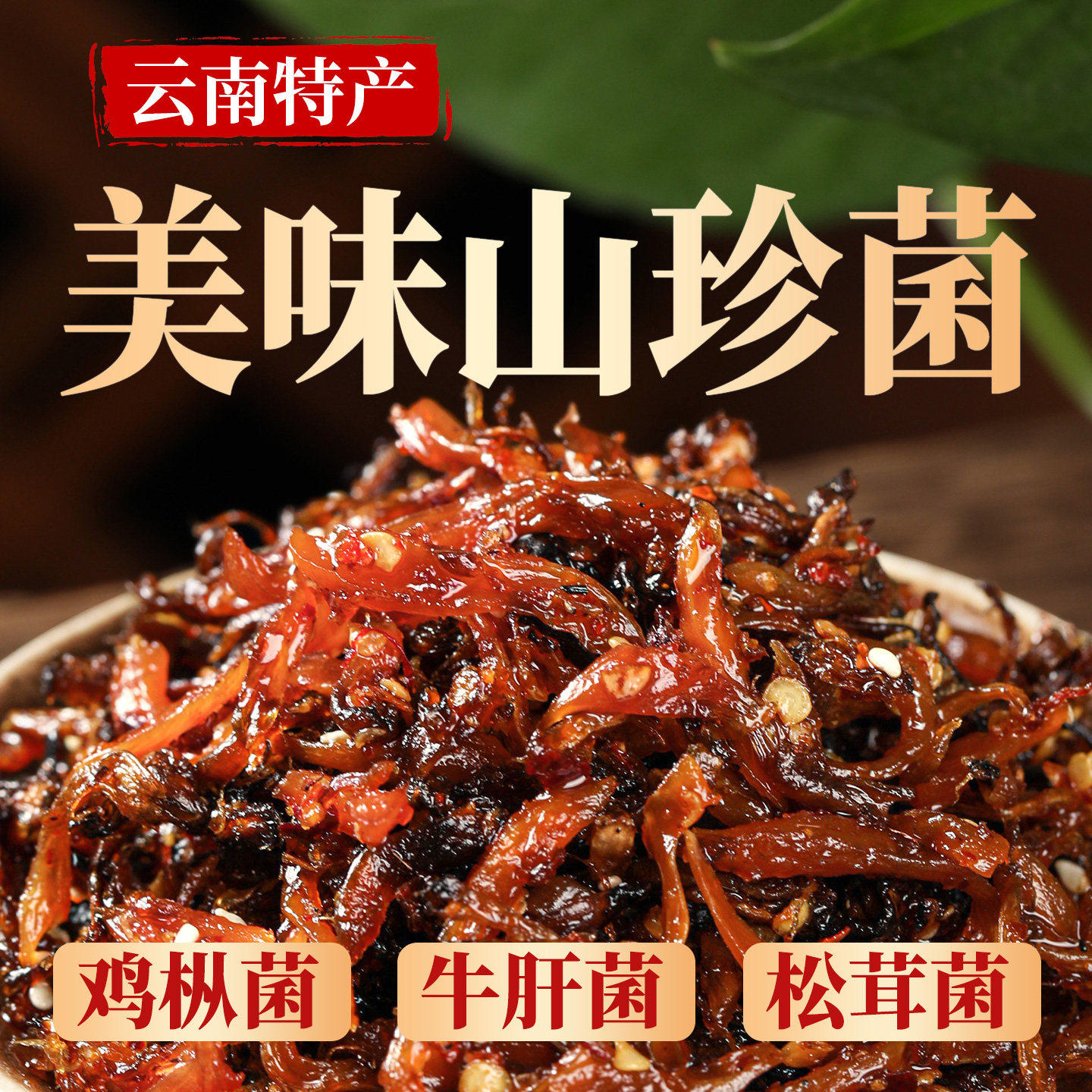云南菌子零食即食鸡枞菌松茸菌牛肝菌独立小包装菌菇零食