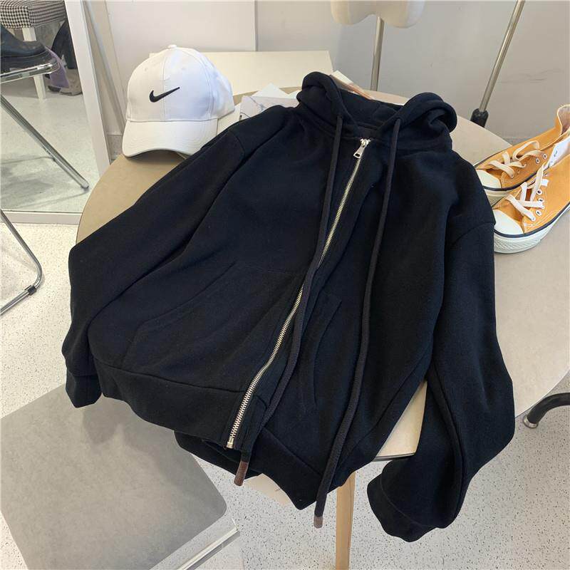 新品2026春秋新款宽松bf韩系慵懒风长袖女士卫衣冬季加绒加厚女装