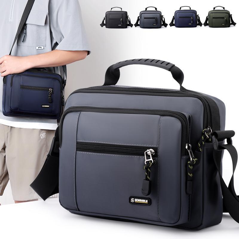 新品2025新款商务通勤斜挎包横款小包手提男士包轻便单肩包